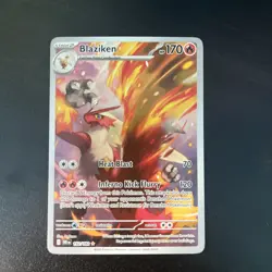 Pokemon TCG Blaziken 192/182 Illustration Rare SV10: Destined Rivals (NM) - Image 1