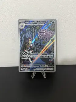 Pokemon TCG Team Rocket's Weezing Destined Rivals Illustration Rare 199/182 NM - Image 1
