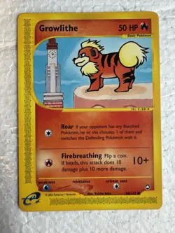 Aquapolis Growlithe Regular Card 2003 Common, 80/147 NM - Image 1