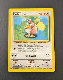 Farfetch'd 27/102 - Base Set *LP* Common Pokemon Card - Image 2