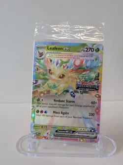 Pokemon TCG Leafeon EX Prismatic Evolutions Stamped Promo Card 006/131 Sealed - Image 1