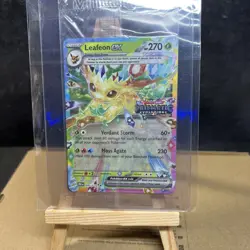 Pokemon TCG Leafeon EX Prismatic Evolutions Stamped Promo Card 006/131 Sealed - Image 1