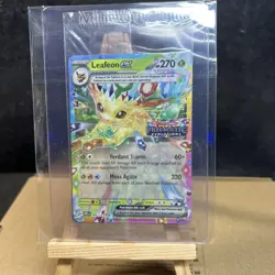 Pokemon TCG Leafeon EX Prismatic Evolutions Stamped Promo Card 006/131 Sealed - Image 2