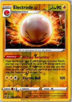 Pokemon Card - Electrode Vivid Voltage 046/185 2020 Rare Holo Reverse Holo NM - Image 1