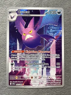Crobat 093/086 Illustration Rare Pokemon Card Chaos Rising Full Art Holo NM - Image 1