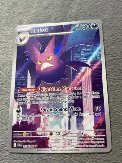 Crobat 093/086 Illustration Rare Pokemon Card Chaos Rising Full Art Holo NM - Image 2