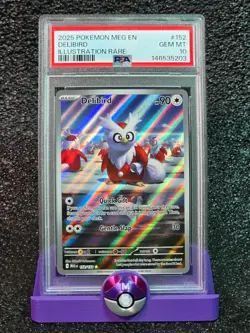 DELIBIRD #152 PSA 10 2025 POKEMON MEG EN-MEGA EVOLUTION ILLUSTRATION RARE - Image 1