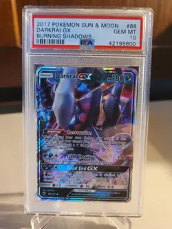 2017 Pokemon Burning Shadows #88 DARKRAI GX: PSA 10 Gem Mint - Image 1