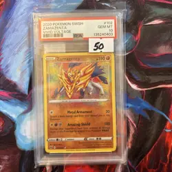 Pokemon Zamazenta PSA 10 Amazing Rare Vivid Voltage 102/185 Holo - Image 1
