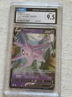 Pokemon Espeon V Ultra Rare Holo SWSH07 Evolving Skies 064/203 CGC 9.5 2021 - Image 1
