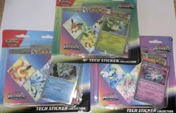 Pokemon TCG Prismatic Evolutions Tech Sticker Collection 3 Pack SEALED Lot Of 3 - Image 1