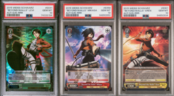 Weiss Schwarz Attack on Titan "Beyond the Walls" Mikasa RRR GEM MINT PSA 10 + LE - Image 1