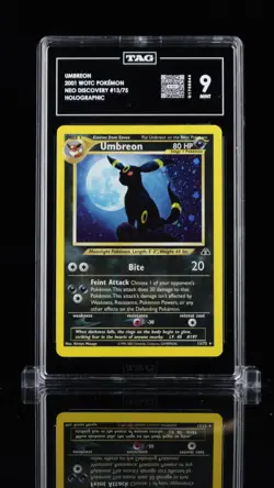 2001 Pokemon Neo Discovery Umbreon Holo 13/75 TAG 9 - Image 1
