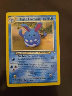 Pokemon TCG Light Azumarill Holo Rare Neo Destiny 13/105 Unlimited - Image 1