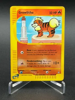 Growlithe 80/147 - Aquapolis Reverse Holo 2002 WOTC - Pokemon - NM - Image 1