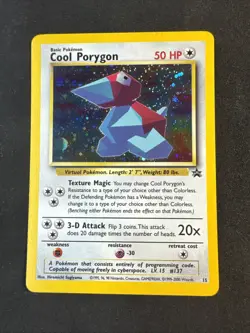 Cool Porygon 15/53 Wotc Black Star Promo Holo Pokemon - Image 1