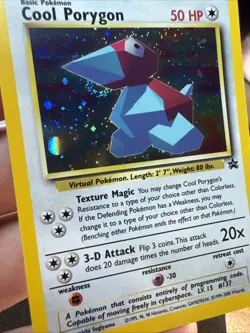 Cool Porygon 15/53 Wotc Black Star Promo Holo Pokemon - Image 2
