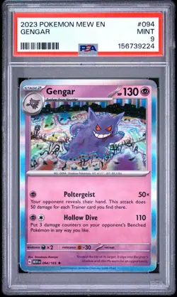 2023 Pokemon Mew EN-151 #094 Gengar PSA 9 - Image 1