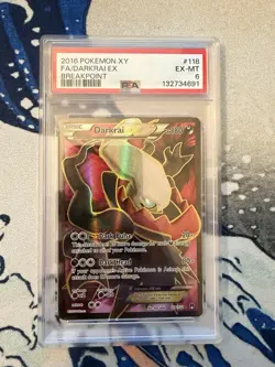 PSA 6 EX-MT 2016 POKEMON XY BREAKPOINT #118 FULL ART/DARKRAI EX - Image 1