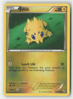 Joltik 45/114 Common Black & White Pokemon Reverse Holo Near Mint - Image 1