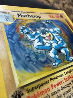 Pokemon TCG Machamp Base Set 8/102 Holo 1st Edition Holo Rare MP - Image 3