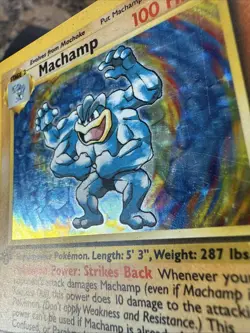Pokemon TCG Machamp Base Set 8/102 Holo 1st Edition Holo Rare MP - Image 4