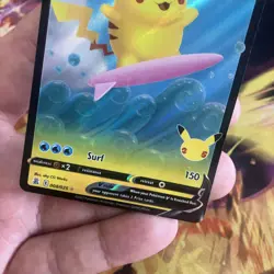 Surfing Pikachu V 008/025 Holo V Rare Celebrations Pokemon Near Mint NM (2) - Image 5