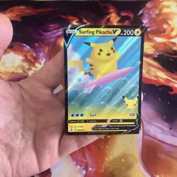 Surfing Pikachu V 008/025 Holo V Rare Celebrations Pokemon Near Mint NM (1) - Image 1