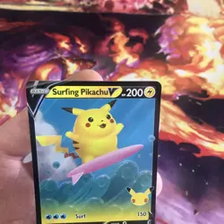 Surfing Pikachu V 008/025 Holo V Rare Celebrations Pokemon Near Mint NM (1) - Image 3