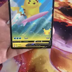 Surfing Pikachu V 008/025 Holo V Rare Celebrations Pokemon Near Mint NM (1) - Image 5