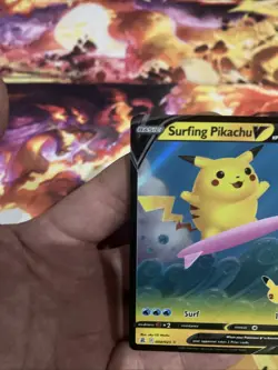 Surfing Pikachu V 008/025 Holo V Rare Celebrations Pokemon Near Mint - Image 3