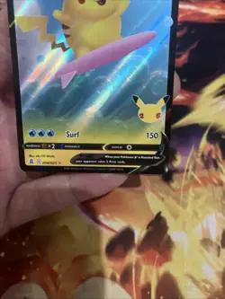 Surfing Pikachu V 008/025 Holo V Rare Celebrations Pokemon Near Mint - Image 5