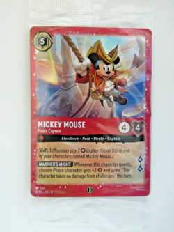 SEALED Mickey Mouse Pirate Captain 18/P2 Glimmer Foil Promo NM Disney Lorcana - Image 5
