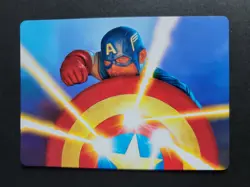 Captain's Defense Art Card 41/45 MTG Marvel Super Heroes - Image 1