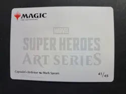 Captain's Defense Art Card 41/45 MTG Marvel Super Heroes - Image 2