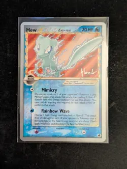 Pokemon Mew 2008 World Championships Non-Holo Gold Star Delta Species LP - Image 1