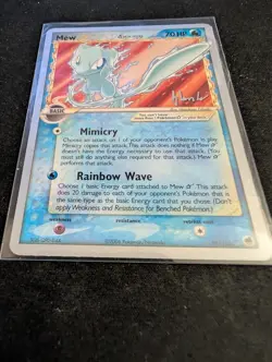 Pokemon Mew 2008 World Championships Non-Holo Gold Star Delta Species LP - Image 3