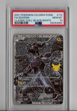 PSA 10 GEM MINT Zekrom Celebrations Classic Collection 2021 Pokemon 114/114 - Image 1