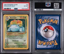 1999 Pokemon Base Set (Unlimited) Venusaur Holo Rare #15/102 - PSA 6 EX-MT - Image 3