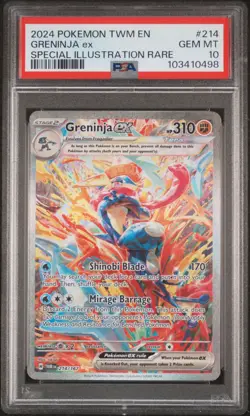 2024 POKEMON TWM EN-TWILIGHT MASQUERADE #214 GRENINJA EX PSA 10 - Image 1