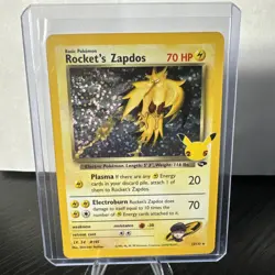 🔥 Pokemon TCG Rocket’s Zapdos 15/25 Celebrations Classic Collection Holo 🔥 - Image 3