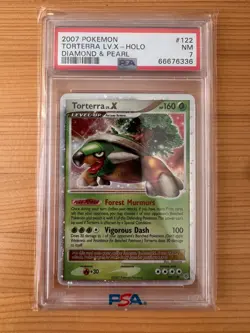 2007 Pokemon Diamond And Pearl Base Set Torterra Lv X Holo PSA 7 - Image 1