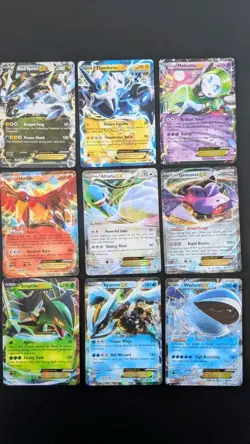 Pokemon Ultra Rare EX Card Lot (9 Cards) - BW & XY Era Holos Vintage Bundle - Image 1