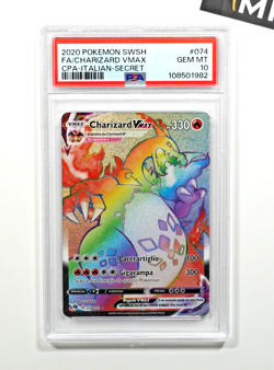 Pokemon PSA 10 Charizard Vmax #074 Hyper Rare Futuri Campioni 2020 Italiano - Image 1