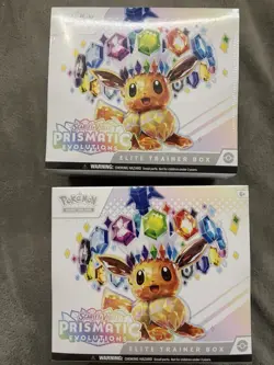 Pokemon TCG Prismatic Evolutions Elite Trainer Box ETB - Factory Sealed Lot x2 - Image 1