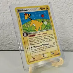 Ampharos 1/115 EX Unseen Forces Reverse Holo Rare Pokemon Card 2005. - Image 2