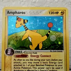 Ampharos 1/115 EX Unseen Forces Reverse Holo Rare Pokemon Card 2005. - Image 4