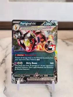 Pokemon TCG Farigiraf ex 108/162 Prize Pack Series Cards Holo NM - Image 1