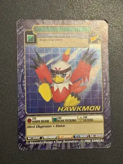 Digimon Hawkmon BO-111 Holo Digi Battle Card Series 3 Foil Bandai 2001 - Image 3