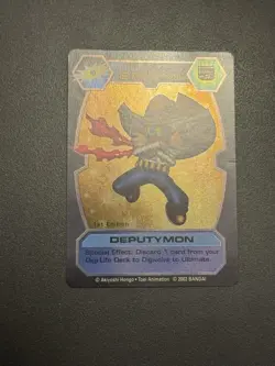 Digimon Deputymon DT-12 Holo Rare Card D-Tector Series 1 2002 Bandai - Image 3